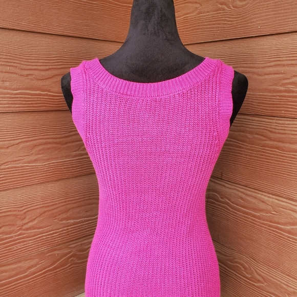 Fuchsia Pink Women's Size Small Sweater Dress Sleeveless Size Small NWOT - Picture 7 of 14